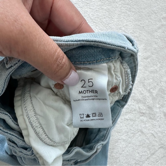 MOTHER The Looker Sacred Slit Ankle Nice Shot Wash Skinny Jeans Size 25 - Picture 10 of 11